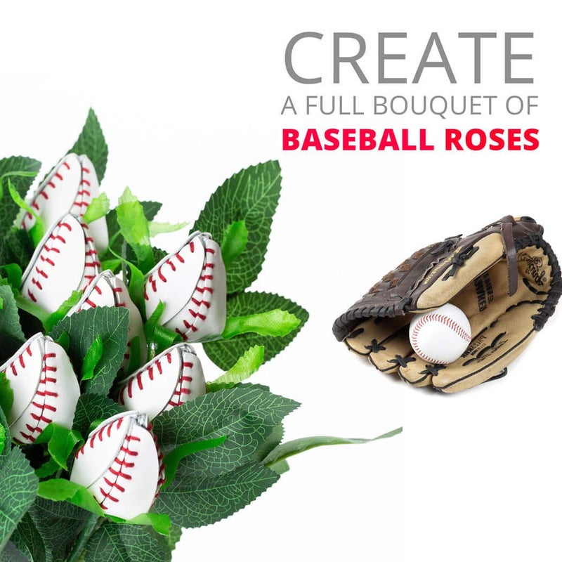ChalkTalkSPORTS Baseball Rose | Genuine Leather Baseball Gift - Image 3
